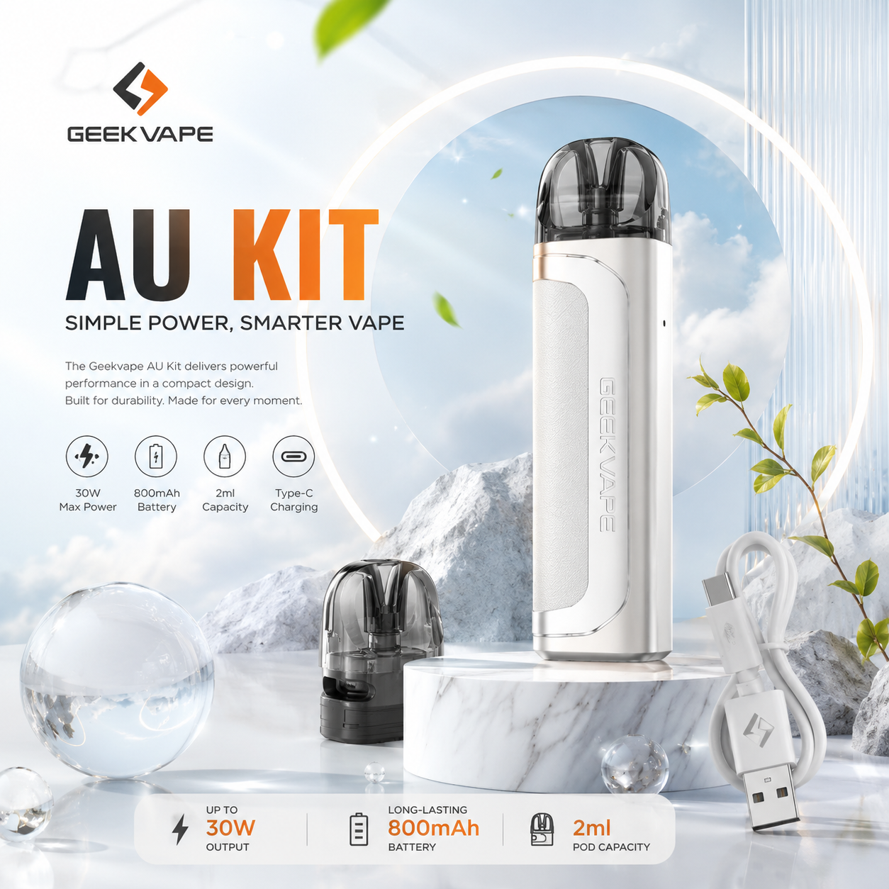 بررسی کامل پاد ماد Geek Vape AU Kit | چرا ای یو کیت گیک ویپ یکی از بهترین پادهای سالت نیکوتین است؟