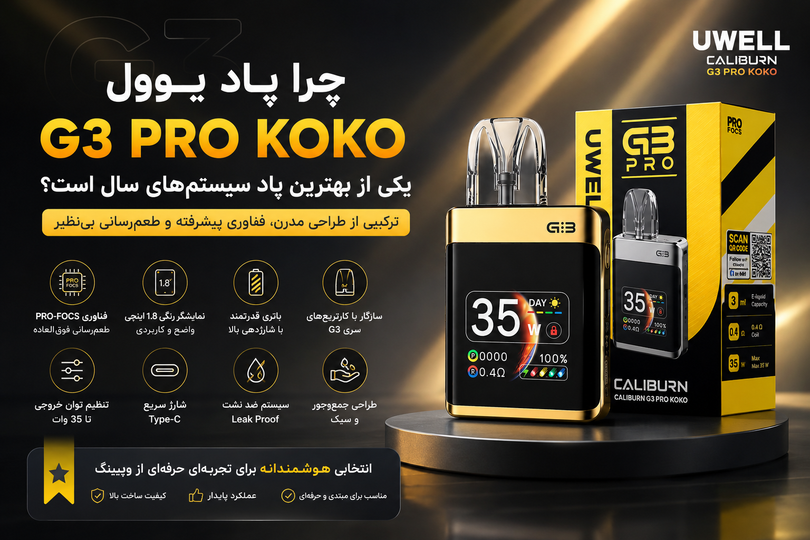 چرا پاد یوول جی 3 پرو کوکو G3 Pro KOKO یکی از بهترین پاد سیستمهای سال است؟ بررسی ویژگیها، مزایا و ارزش خرید