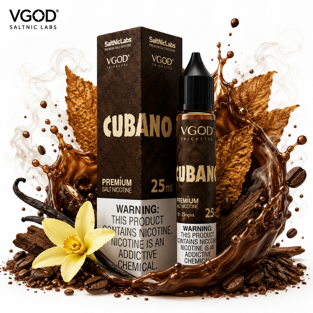 سالت ویگاد کوبانو قهوه ای  VGOD Cubano SaltNic E-Liquid 30ml