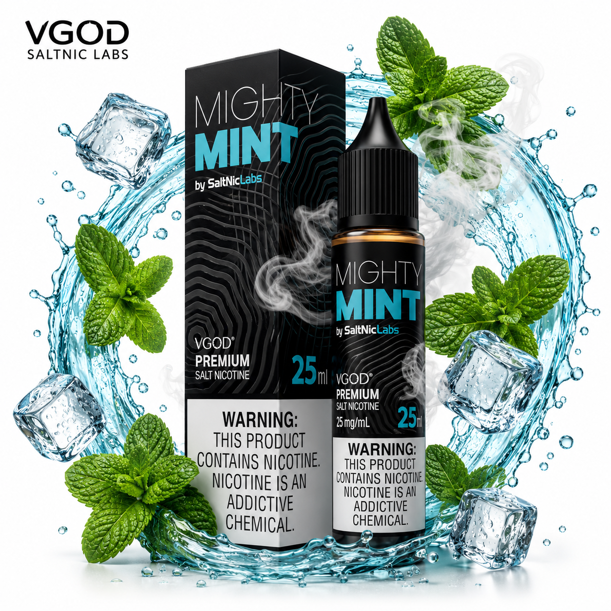 سالت ویگادنعنا خنک | VGOD Mighty Mint SaltNic E-Liquid 30ml