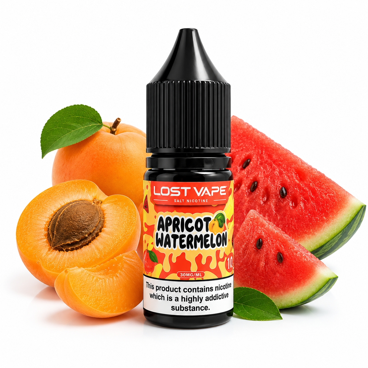 سالت نیکوتین هندوانه زردآلو کمپانی لاست ویپ | Lost Vape Apicot Watermelon Salt Nicotin 10 ML