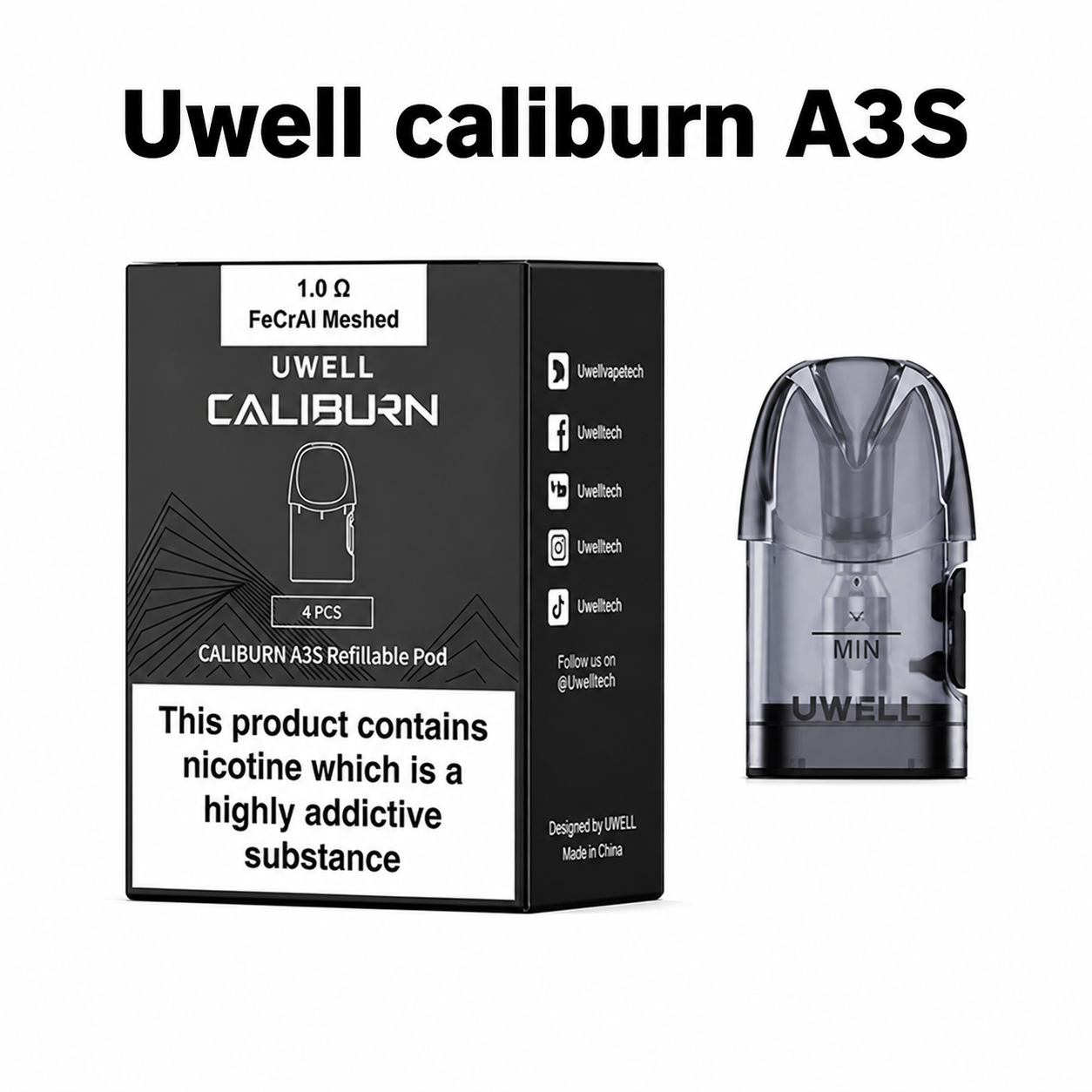 کارتریج کالیبرن ای 3 اس یوول | Uwell Caliburn A3S Pod Cartridge