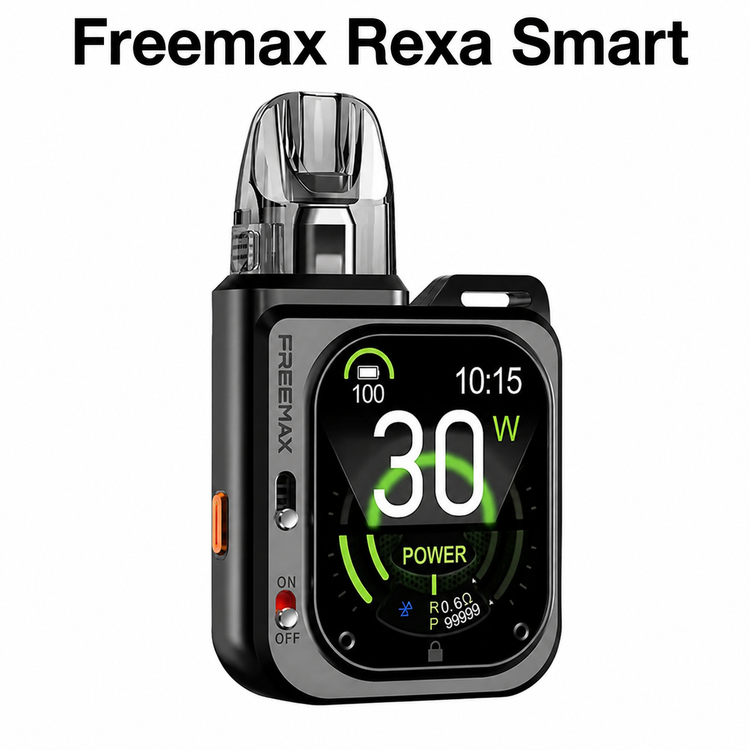 پادسیستم فریمکس رکسا اسمارت رنگ Gunmetal با نمایشگر HD و طراحی مدرن تصویر پاد Freemax Rexa Smart Pod Kit رنگ نوکمدادی با بدنه فلزی
