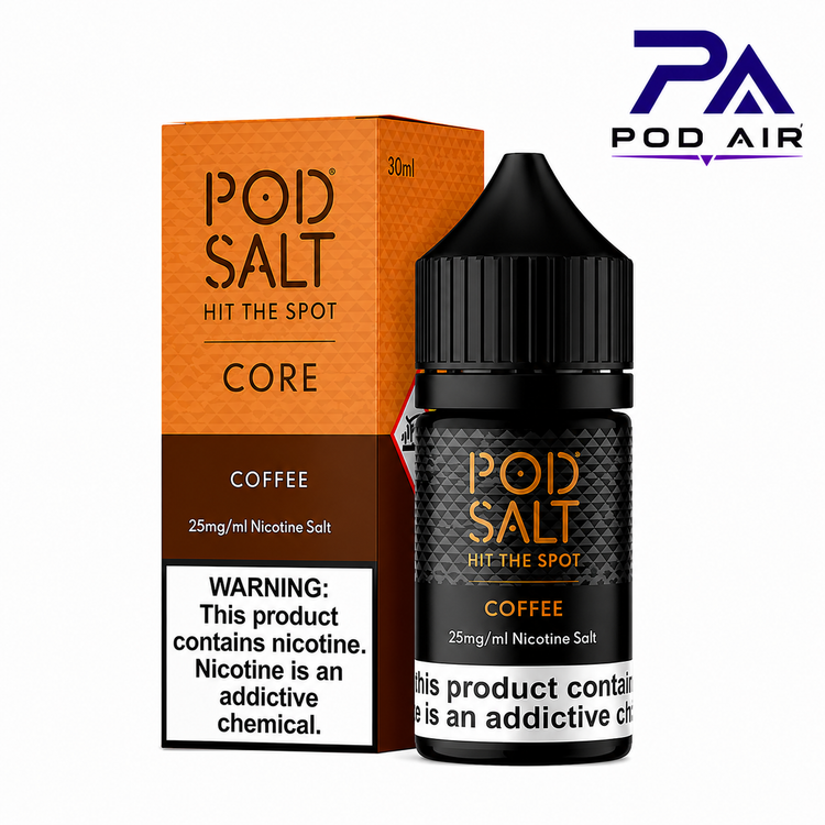 سالت Pod Salt Coffee با طعم قهوه خامهای 30 میلیلیتر مناسب دستگاه پاد سیستم | پاد ایر