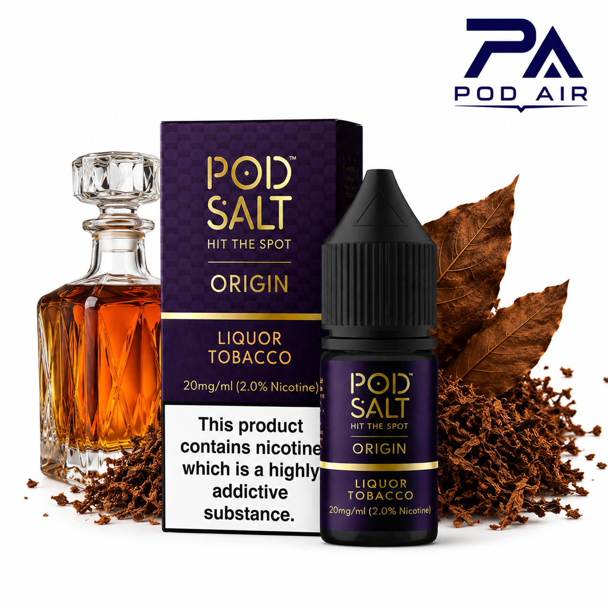 سالت تنباکوی مشروب پاد سالت | Pod Salt Origin Liquor Tobacco