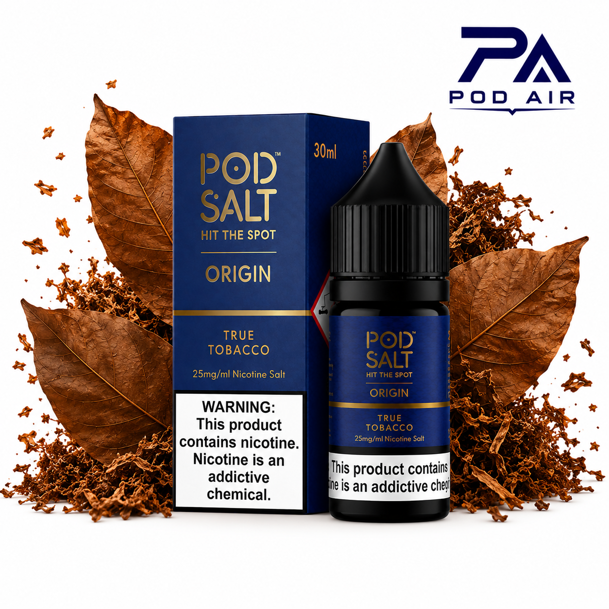 سالت تنباکو واقعی پاد سالت Pod Salt Origin true Tobacco