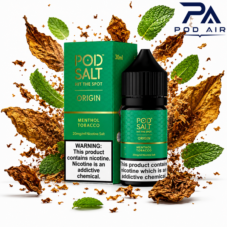 سالت منتول تنباکو پاد سالت Pod Salt Menthol Tobacco با طعم تنباکو و نعناع خنک