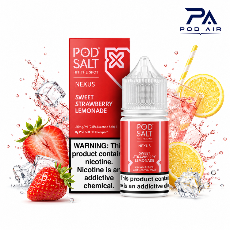جویس سالت پاد سالت Pod Salt Sweet Strawberry Lemonade طعم توت فرنگی شیرین، لیموناد