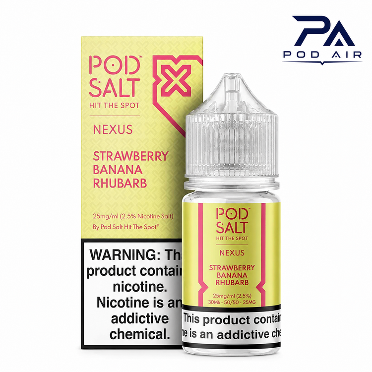 خرید جویس سالت پاد سالتPod Salt Strawberry Banana Rhubarb Ice Edition طعم توت فرنگیموز و ریواس یخی