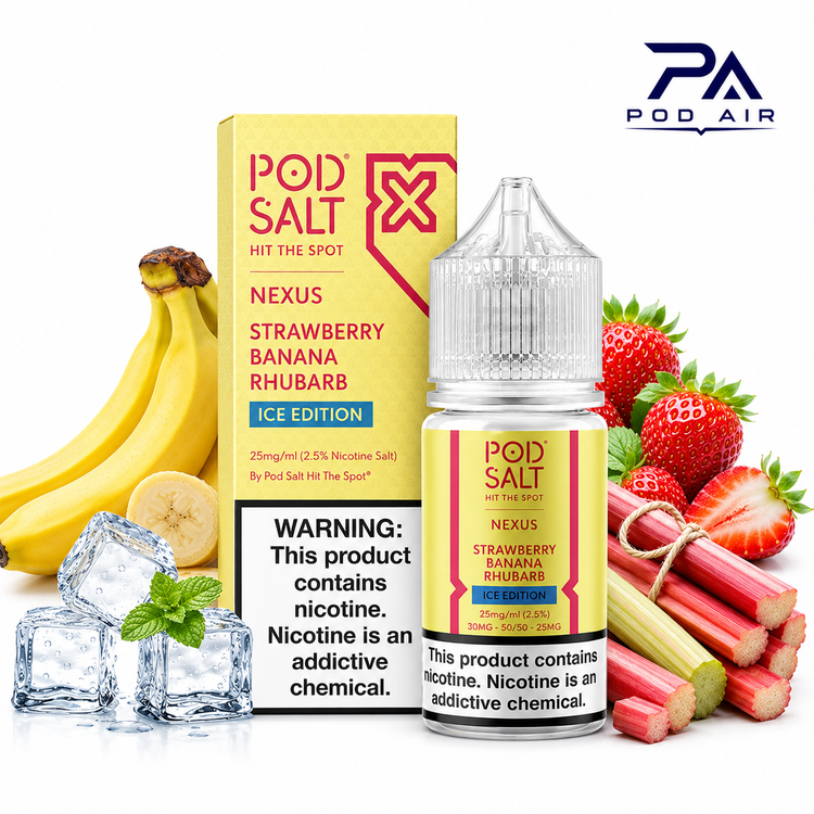 جویس سالت پاد سالت Pod Salt Nexus Ice Edition طعم توت فرنگی، موز و ریواس آیس ادیشن