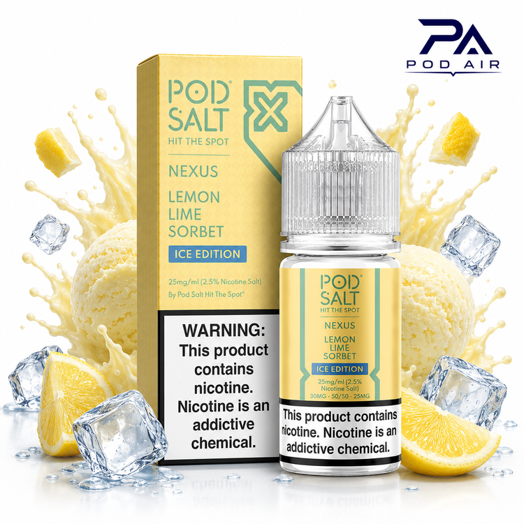 جویس سالت پاد سالت Pod Salt Lemon Lime Sorbet Ice Edition طعم سوربت لیمو و لایم یخ آیس ادیشن