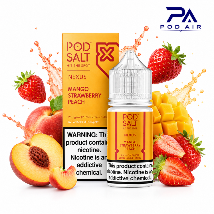 جویس سالت پادسالت Pod Salt Mango Strawberry Peach طعم انبه توت فرنگی و هلو