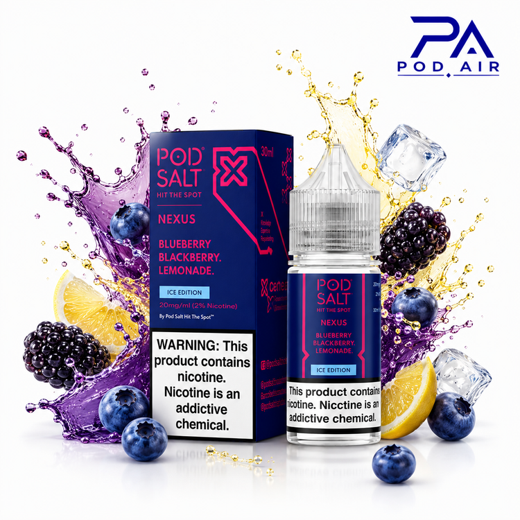 سالت Pod Salt Blueberry Blackberry Lemonade Ice Edition طعم بلوبری شاتوت لیموناد یخ