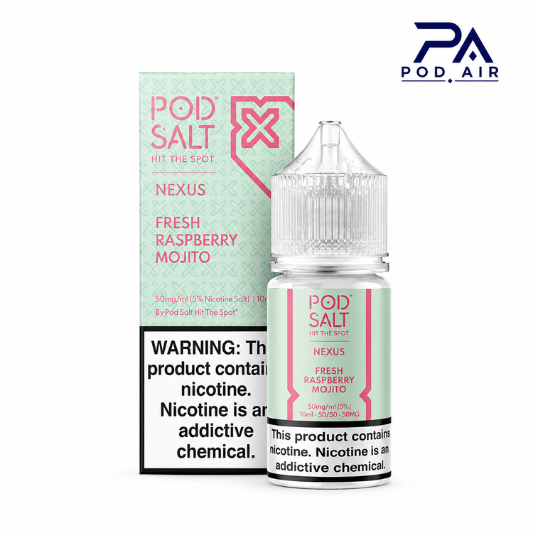 سالت نیکوتین پاد سالت Pod Salt با طعم تمشک و موهیتو خنک