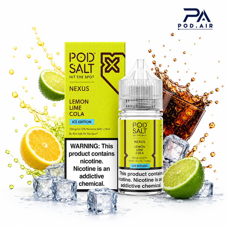 خرید سالت Pod Salt Lemon Lime Cola Ice Edition با طعم کولا و لیمو