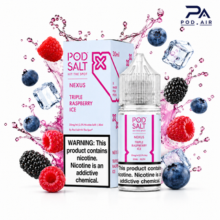 جویس سالت پاد سالت Pod Salt Triple Raspberry Ice با طعم تمشک، شاتوت، بلوبری و یخ