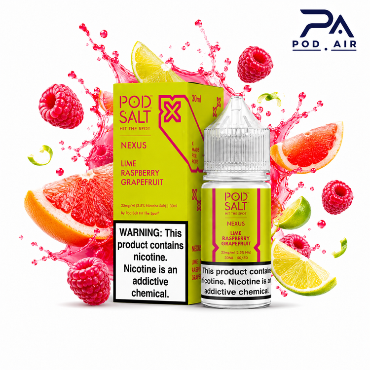 سالت نیکوتین Pod Salt Lime Raspberry Grapefruitطعم لیمو رزبری و گریپ فروت
