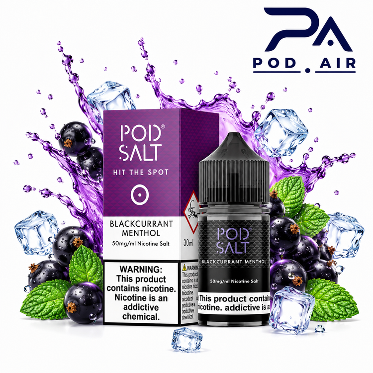 خرید سالت Pod Salt Blackcurrant Menthol با طعم انگور فرنگی سیاه و نعناع اصل