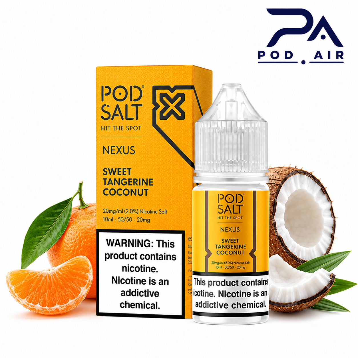 خرید سالت پادسالتPod Salt Sweet Tangerine Coconutطعم نارنگی و نارگیل