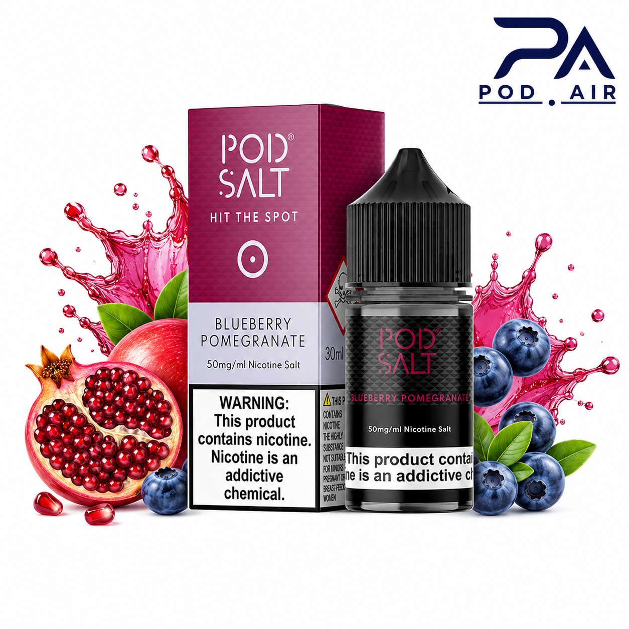 خرید سالت پاد سالت Pod Salt Blueberry Pomegranate با طعم انار شیرین و بلوبری