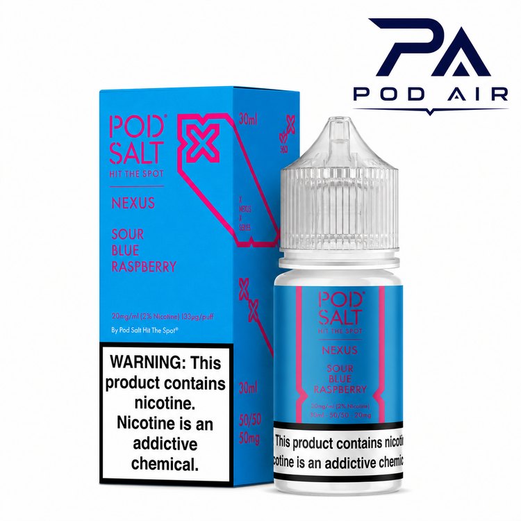خرید سالت پادسالت Pod Salt Nexus Sour Blue Raspberry با طعم تمشک آبی یخی