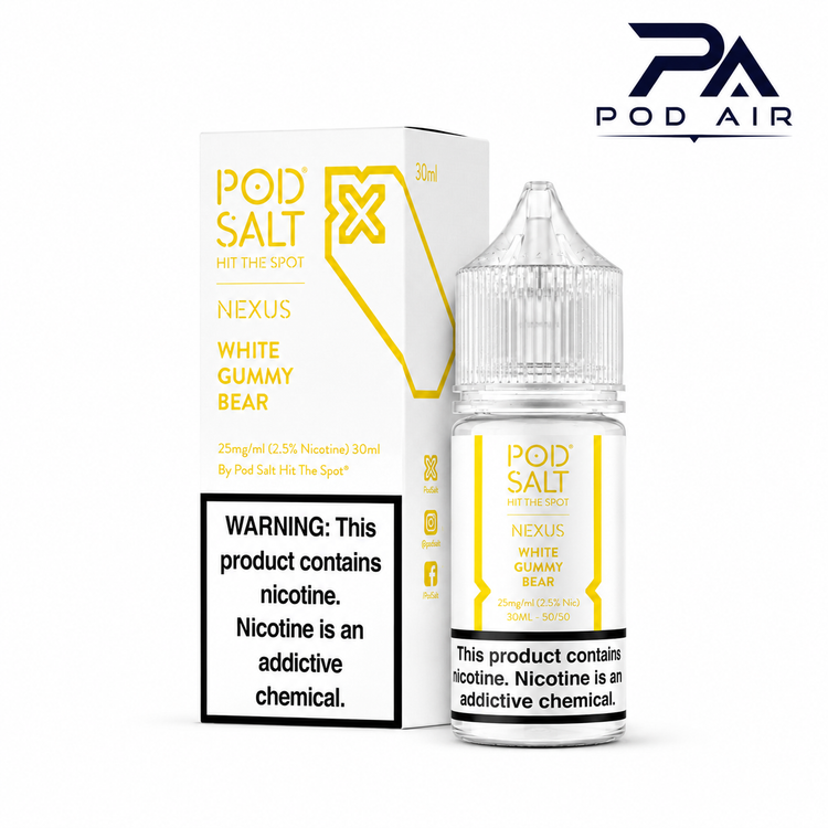 خرید جویس سالت Pod Salt White Gummy Bear 30ml طعم پاستیل خرسی رنگی