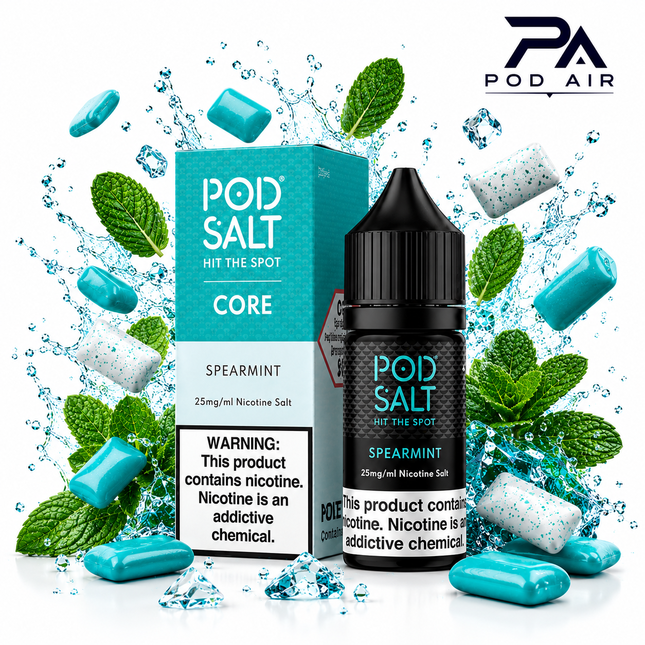 جویس سالت پاد سالت Pod Salt Core Spearmint با طعم نعناع اسپیرمینت و آدامس نعنا نام فایل (SEO Friendly)