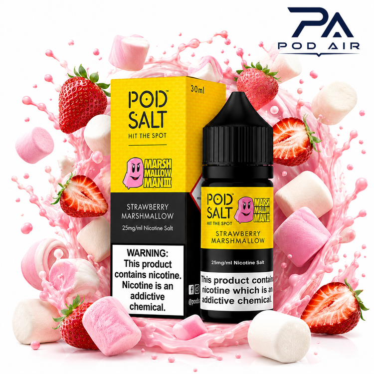 سالت پادسالت Pod Salt Strawberry Marshmallow با طعم توت فرنگی و مارشمالو