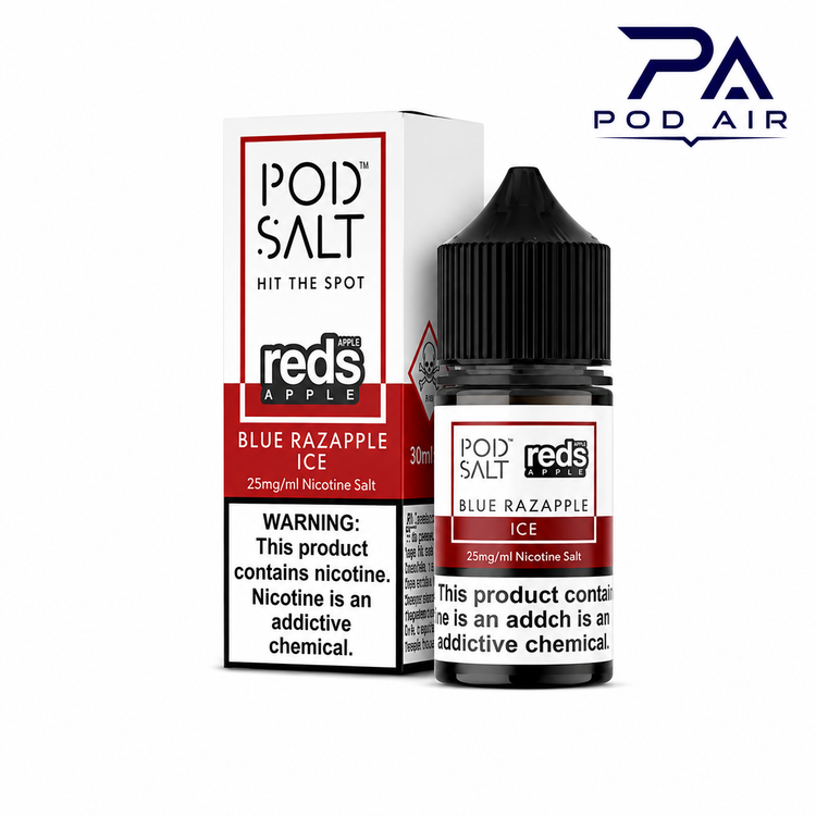 سالت پادسالت Pod Salt Reds Blue Razapple Ice با طعم سیب، بلوبری، تمشک و یخ