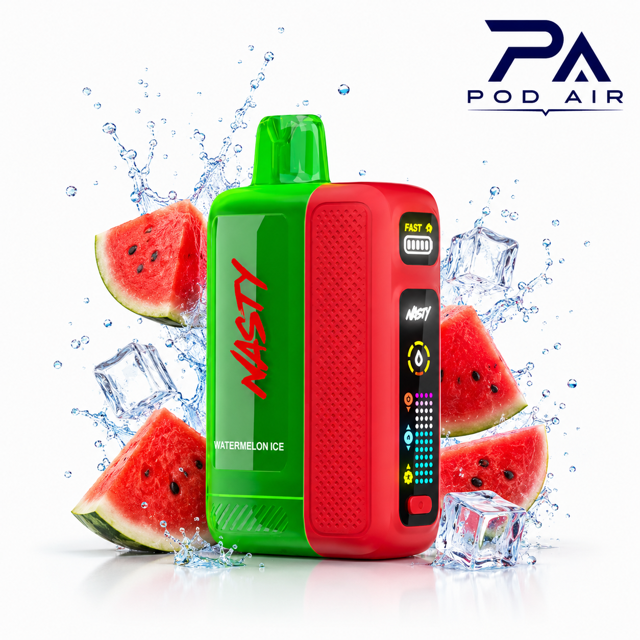پاد یکبار مصرف نستی بولت ۵۰ هزار پاف هندوانه یخ Nasty Bolt 50K Watermelon Ice