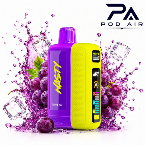 خرید پاد یکبار مصرف نستی بولت ۵۰ هزار پاف انگور یخ با طعم خنک و میوهای Nasty Bolt 50K Grape Ice