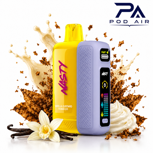 پاد یکبار مصرف نستی بولت ۵۰ هزار پاف وانیل کاستارد تنباکو Nasty Bolt 50K Vanilla Custard Tobacco