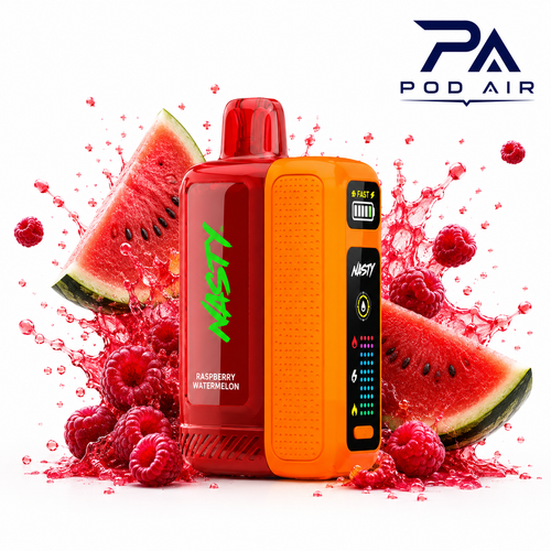 پاد یکبار مصرف نستی بولت ۵۰ هزار پاف هندوانه تمشک Nasty Bolt 50K Watermelon Raspberry با طعم میوهای