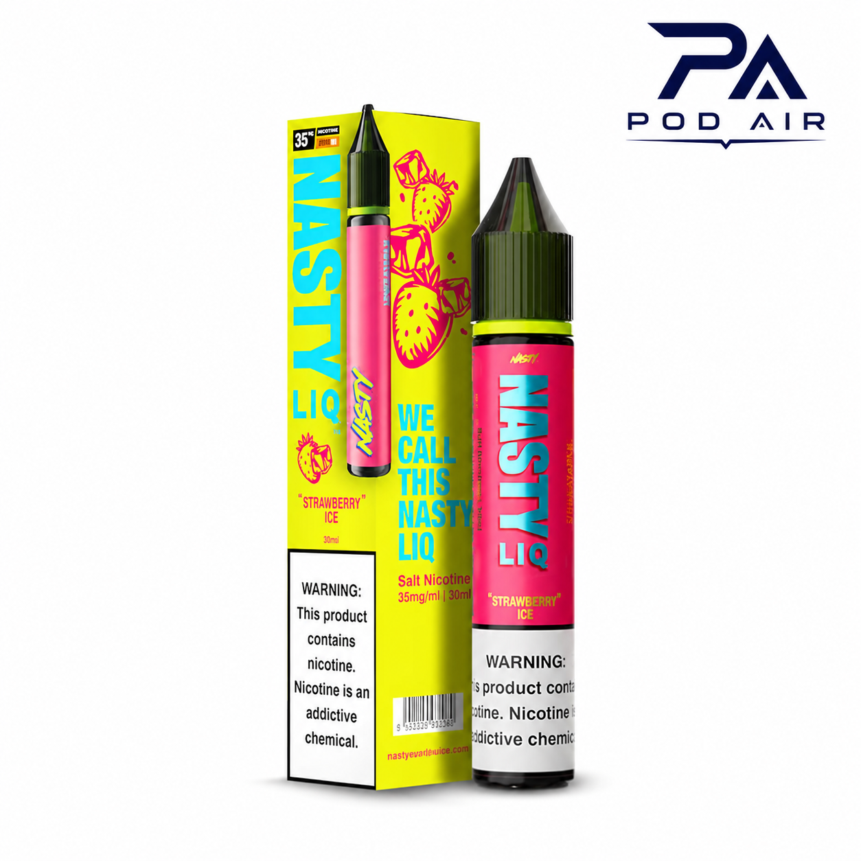 خرید سالت نستی لیک توت فرنگی یخ 30ml | Nasty Liq Strawberry Ice Nic Salt