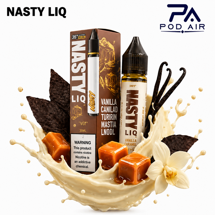 سالت نستی وی سی تی وانیل کارامل Nasty Liq Vct اورجینال مناسب پاد سیستم