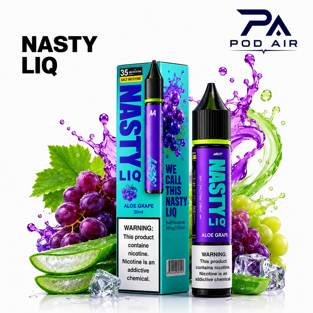 سالت نستی لیک آلوئه ورا انگور Nasty Liq Aloe Grape 30ml