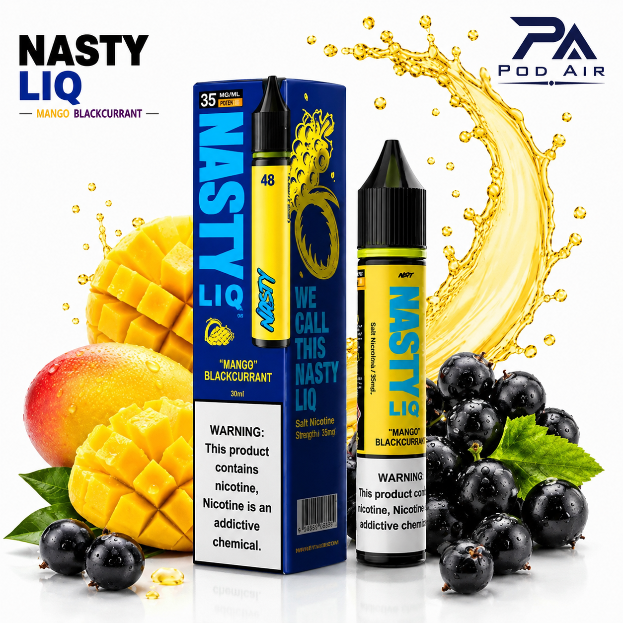 سالت نستی انبه انگور سیاه | Nasty Liq Mango Blackcurrant Nic Salt