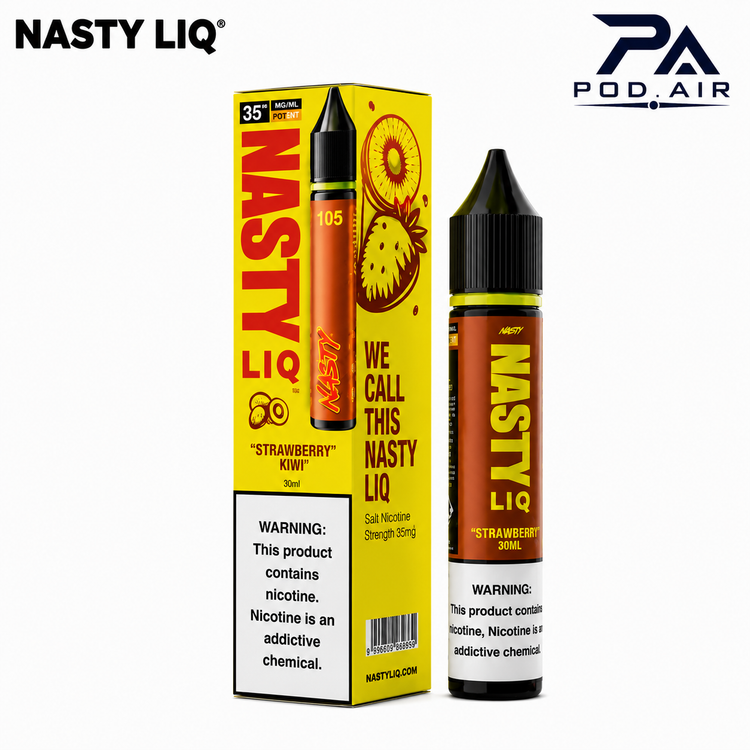خرید سالت نستی توت فرنگی کیوی | Nasty Liq Strawberry Kiwi Nic Salt 30ml