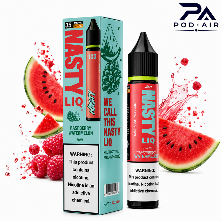 سالت نستی تمشک هندوانه | Nasty Liq Raspberry Watermelon Nic Salt 30ml