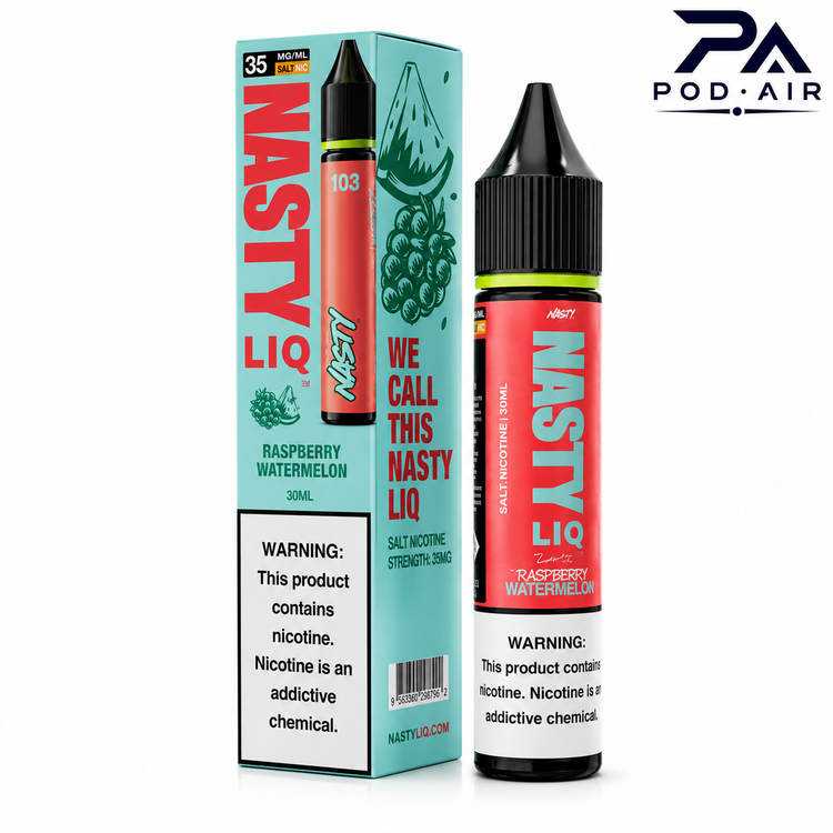 خرید سالت نستی تمشک هندوانه Nasty Liq Raspberry Watermelon نیکوتین سالت 30 میلیلیتر