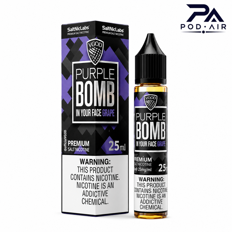 سالت ویگاد پرپل بمب انگور اورجینال | SaltNicLabs Purple Bomb Grape Nic Salt