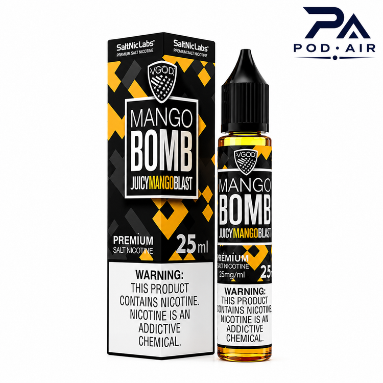 خرید سالت ویگاد انبه بمب اورجینال | VGOD Mango Bomb Juicy Mango Blast Nic Salt