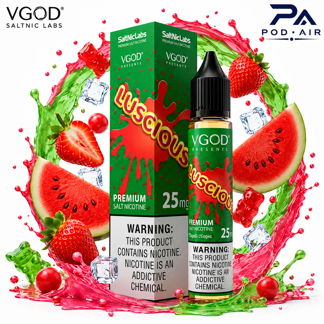 سالت ویگاد هندوانه پاستیلی | VGOD SourLicious SaltNic E-Liquid 30ml