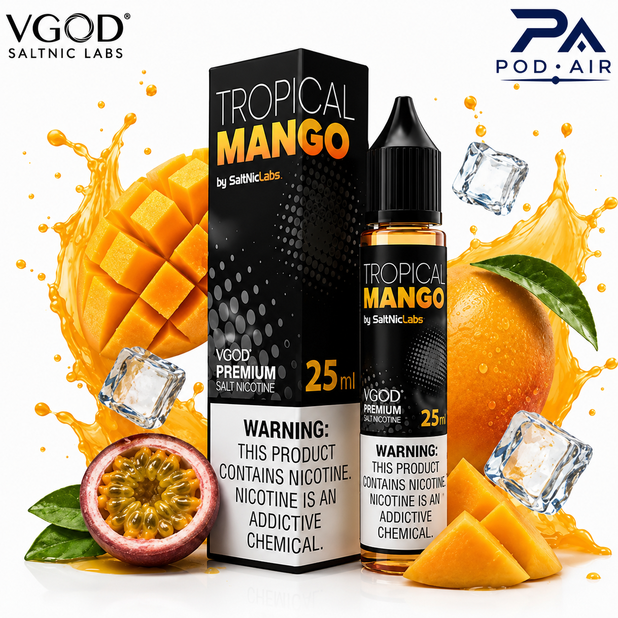 سالت ویگاد Tropical Mango با طعم انبه استوایی | VGOD Premium Salt Nicotine