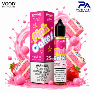 سالت ویگاد پینک کیک | VGOD SaltNic Labs Pink Cake Nic Salt 25mg بطری و جعبه اصلی