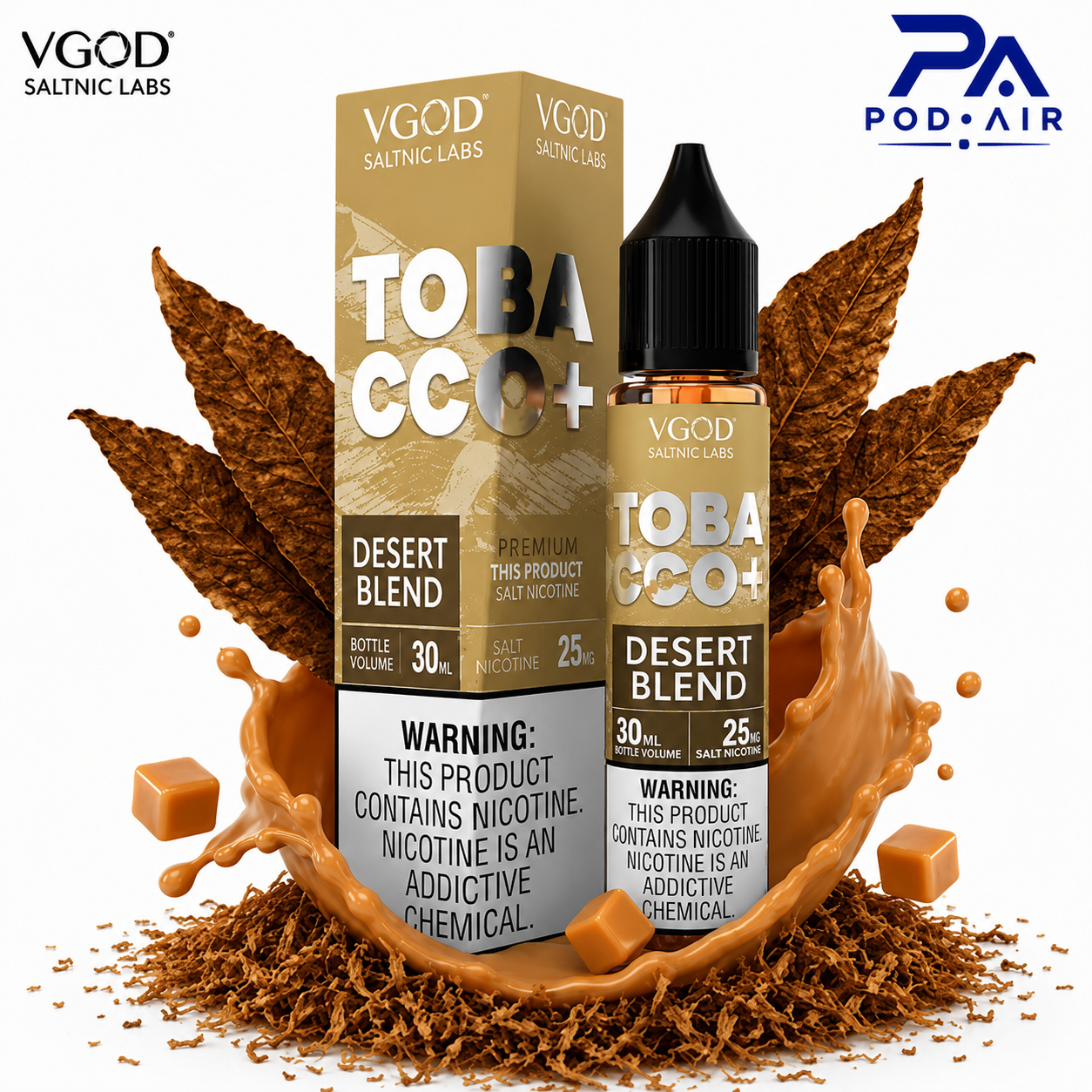 سالت ویگاد توباکو پلاس دزرت بلند | VGOD SaltNic Labs Tobacco+ Desert Blend Nic Salt 25mg