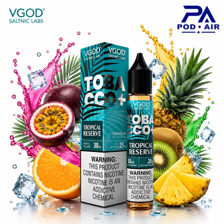 سالت نیکوتین VGOD Tobacco+ Tropical Reserve حجم 30 میلیلیتر