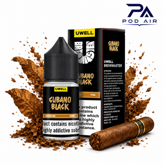 سالت نیکوتین یوول کوبانو بلک Uwell Cubano Black با طعم سیگار برگ کوبایی