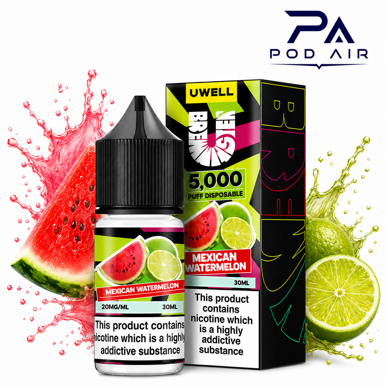 سالت هندوانه لیمو کمپانی یوول | Uwell Salt Mexican Watermelon  30ml