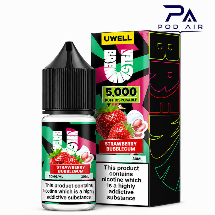 سالت یوول Strawberry Bubblegum با طعم توت فرنگی شیرین و آدامس بادکنکی 30ml